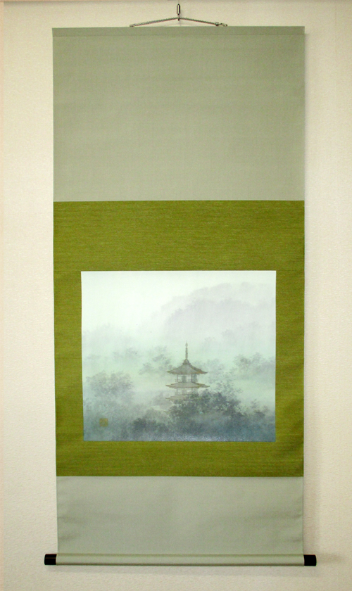 日本画を二段表具仕立